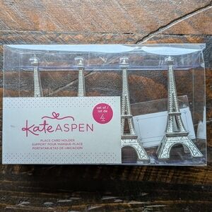 Kate Aspen Silver Eiffel Tower Place Card Holders